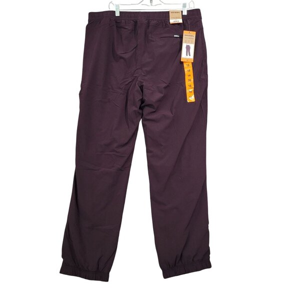 NEW Eddie Bauer Womens 16 Fleece-Lined Jogger Pants Purple - Picture 2 of 9